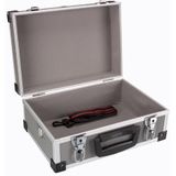 Perel opbergkoffer, schouderriem, sleutelslot, 2 sleutels, aluminium, grijs, 320 x 230 x 155 mm