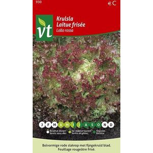 Sla 'Krulsla Lollo Rossa' Zaden - Decoratieve en Roodgetinte Slakrop