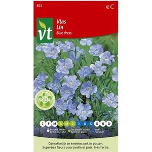 Vlas 'Bright Eyes' - Betoverende Blauwe Bloemen voor Tuin en Balkon