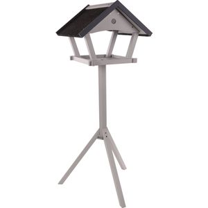 FLAMINGO Vogelvoedertafel op Standaard Tjorn 48x44x138 cm - Lichtgrijs