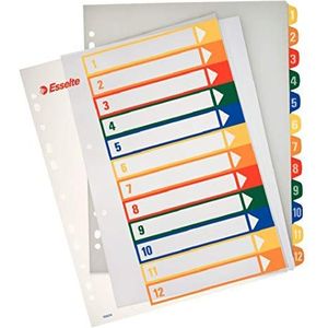 ESSELTE PPL adresboek extra numeriek 1-12 met index bedrukbaar met PC - f.to A4 MAXI - 100214