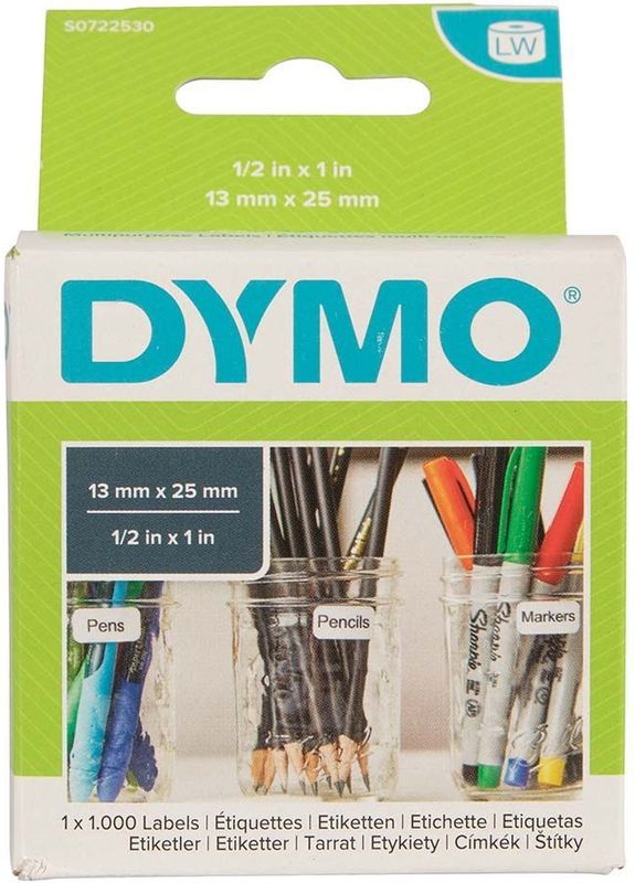 DYMO - LabelWriter - Labels - 13 mm x 25 mm - 1000 Stuks - Zelfklevend