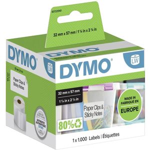 Dymo 11354 (S0722540) - (57 mm x 32 mm) - Schwarz auf weiß - Etikett