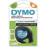 DYMO - Letra Tag - Beletteringssysteem - Transparant - Kunststof - 12 mm