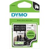 Dymo - LabelManager D1 - Labeltape - Zwart op Wit - 19mm