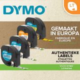 Dymo - LetraTag - Labeltape - Zwart op Wit - 12mm
