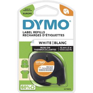 DYMO LT Bügeletikett, Schwarz auf weiss, Nylon, Belgien, DYMO, LetraTag 100T, LetraTag 100H, 1,2 cm