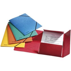 Esselte 3-klepsmap luxe glanskarton | verschillende kleuren | tot 200 bladen | 25 stuks