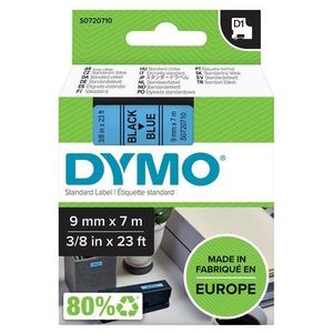 Dymo D1 tape 9 mm, zwart op blauw - blauw Papier 382617