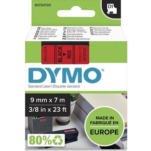 Dymo - S0720720 - Etiketteringstape - Rood - D1 Standaardlabels - Polyester