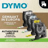 Dymo - S0720730 - Etiketteringstape - Geel - D1 Standaardlabels - Gerecycled Materiaal