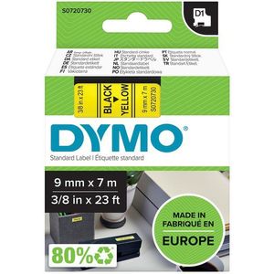 DYMO S0720730 / 40918 tape zwart op geel 9mm (origineel)