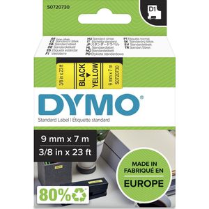 Dymo - S0720730 - Etiketteringstape - Geel - D1 Standaardlabels - Gerecycled Materiaal