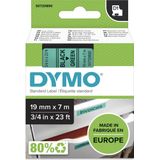 DYMO originele D1 labels | zwarte afdruk op groene tape | 9 mm x 7 m | zelfklevende labels voor de LabelManager labelmakers | gemaakt in Europa