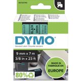 DYMO - D1 Labels - Zwart op Groen - 9 mm x 7 m - Zelfklevende Etiketten