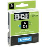 Labeltape Dymo 40910 D1 720670 9mmx7m zwart op transparant | 5 stuks