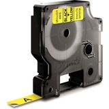 Dymo - D1 Tape - Geel - Zwart - Breedte 9mm - Lengte 7m