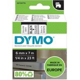 DYMO S0720770 / 43610 tape zwart op transparant 6mm (origineel)