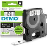 DYMO Authentieke D1 labels Zwart-Wit (12 mm x 7 m)