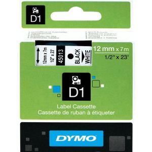 DYMO Authentieke D1 labels Zwart-Wit (12 mm x 7 m)
