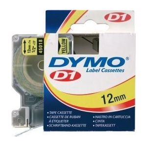 Dymo - DYMO D1 Etikettenband - Black on Yellow - 12mm x 7m