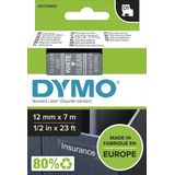 Dymo - LabelManager D1 - Labeltape - Transparant - Polyester - 12mm - 7m