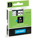 Dymo D1 labeltape - 12 mm x 7 m - Zwart op wit