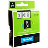 Dymo - D1 Labeltape - Zwart op Wit - 12 mm x 7 m - 5 Stuks
