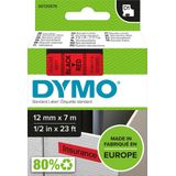 DYMO - D1 Labels - Rood - 12 mm x 7 m - Zelfklevende Etiketten voor LabelManager