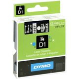 Dymo - LabelManager D1 - Labeltape - Wit op Zwart - 12mm - 5 Stuks