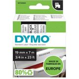 Dymo S0720820 / 45800 tape zwart op transparant 19 mm (origineel)