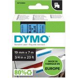 Dymo Tape 45806 (S0720860) Blauw op zwart (12 mm)
