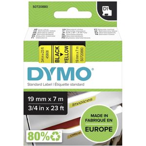 DYMO originele D1 labels | Zwarte Tekst op Geel Label | 19 mm x 7 m | Zelfklevende etiketten voor de LabelManager labelprinter | gemaakt in Europa