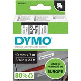 Laminated Tape for Labelling Machines Dymo D1 45803 LabelManager™ Black White 19 mm (5 Units)
