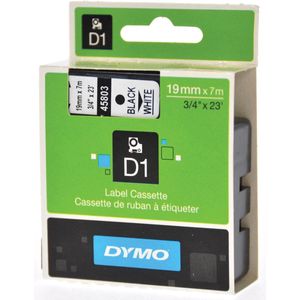 Laminated Tape for Labelling Machines Dymo D1 45803 LabelManager™ Black White 19 mm (5 Units)