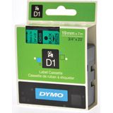 Dymo D1 labelrol, 19 mm x 7 m, zwart op groene rol