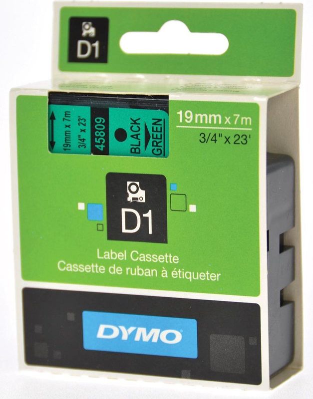 Dymo - LabelManager D1 Labeltape - Groen - Polyester - 5 Stuks