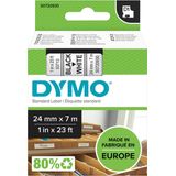 Dymo - LabelManager D1 - Labeltape - Zwart op Wit - 24mm - 5 Stuks