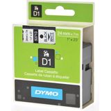 DYMO originele D1 labels | zwarte afdruk op wit | 24 mm x 7 m | zelfklevende labels voor LabelManager labelprinters