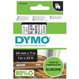 DYMO D1 authentieke zelfklevende etiketten, zwarte print op witte achtergrond, 24 mm x 7 m, voor LabelManager etiketteerders