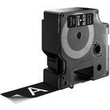 DYMO D1 x authentieke zelfklevende etiketten | rol van 24 mm x 7 m | witte print op zwarte achtergrond | voor LabelManager labelapparaten