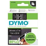 DYMO D1 x authentieke zelfklevende etiketten | rol van 24 mm x 7 m | witte print op zwarte achtergrond | voor LabelManager labelapparaten