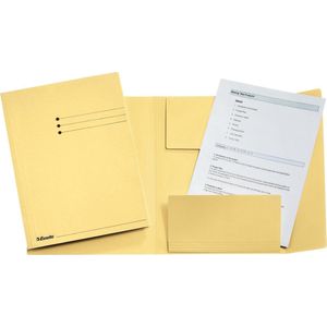 Esselte Manilla 3-klepsmap - A4 - 50 stuks - Geel