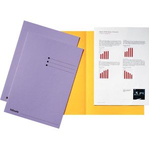 Esselte inlegmap karton met gelijke kanten en lijnbedrukking lila A4 (100 stuks)