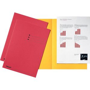 Esselte inlegmap karton met gelijke kanten en lijnbedrukking rood A4 (100 stuks)