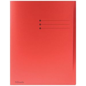Esselte inlegmap karton met lijnbedrukking en 10 mm overslag rood A4 (100 stuks)