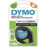 Dymo - S0721730 Tape - Metaalkleurig Zilver - 12 mm - 4 Meter