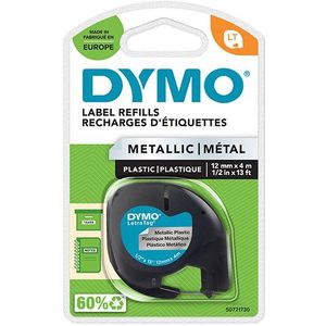 Dymo S0721730 / 91208 tape metaalkleurig zilver 12 mm (origineel)