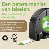 Plastic Tape, b: 12 mm, l: 4 m, 4 m, wit