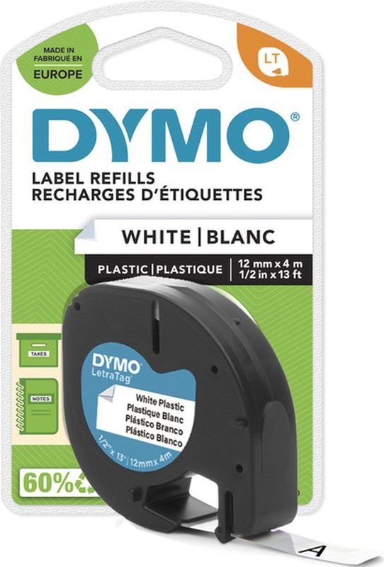 Dymo - LetraTag - Labeltape - Wit - 12mm - 10 Stuks